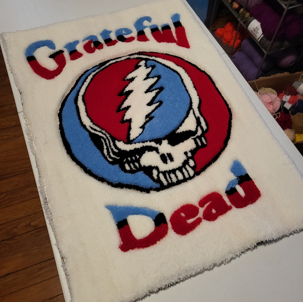 Custom tufted handmade Greatful Dead rug